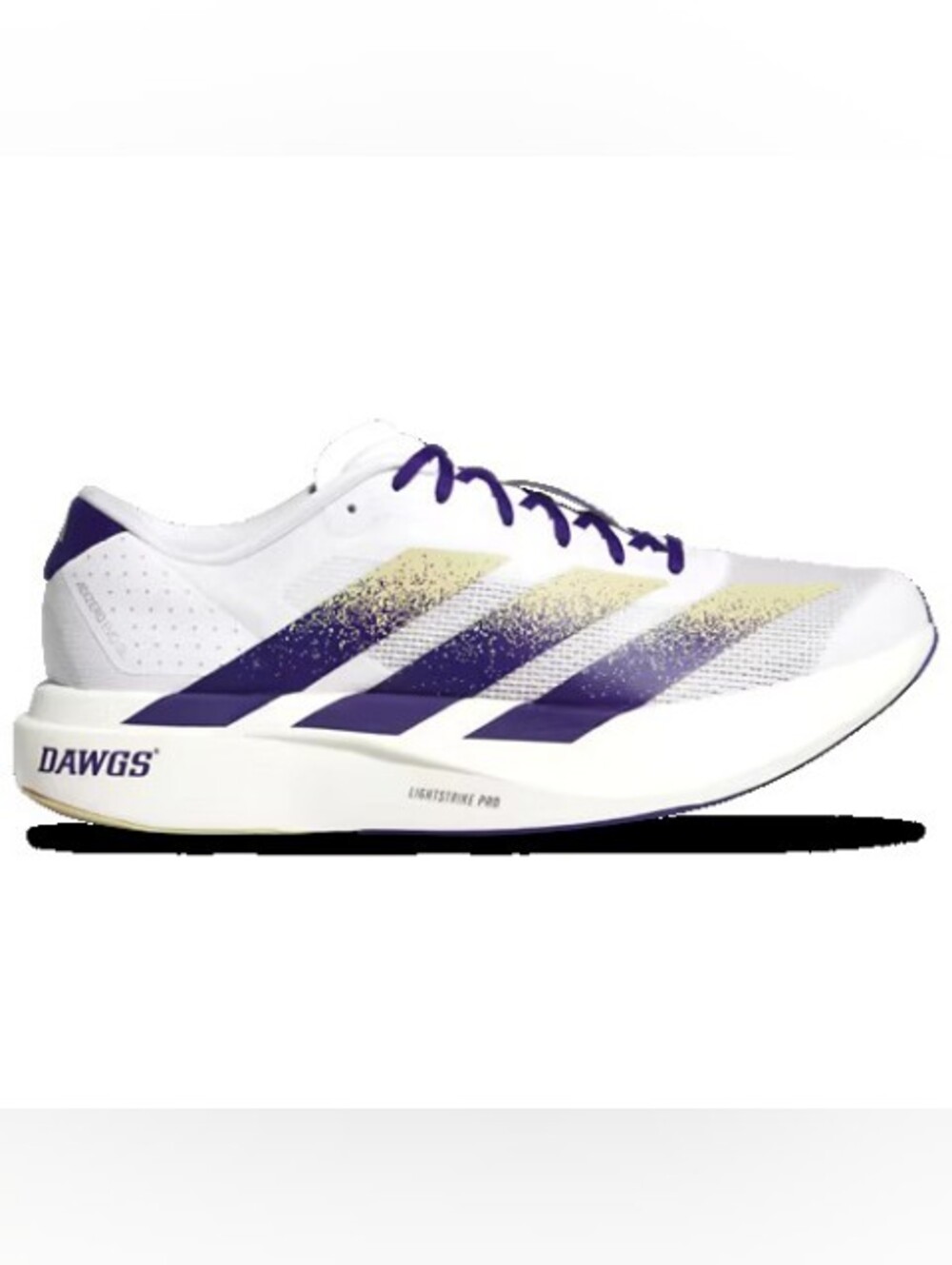 NEW Adidas Men's Size 13 Adizero Evo SL White Purple husky Running JS4495